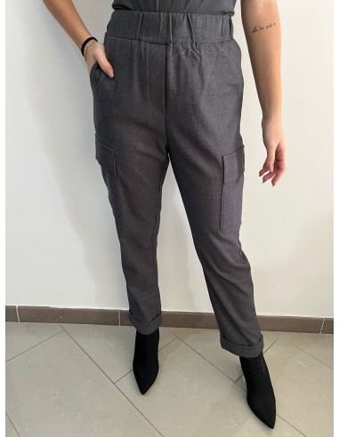 Pantalone grigio con elastico