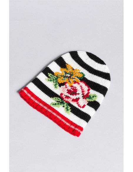 Cuffia riga neve/ner twinset