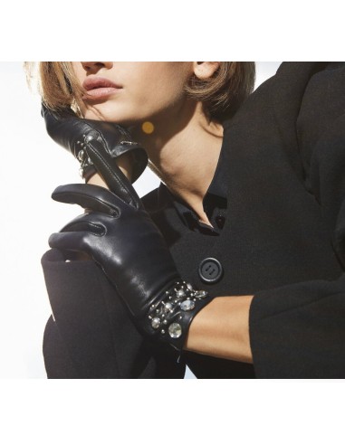 Guanti in pelle con borchie Twinset