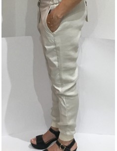 Pinko Pantalone Street Ecopelle e Lino 2