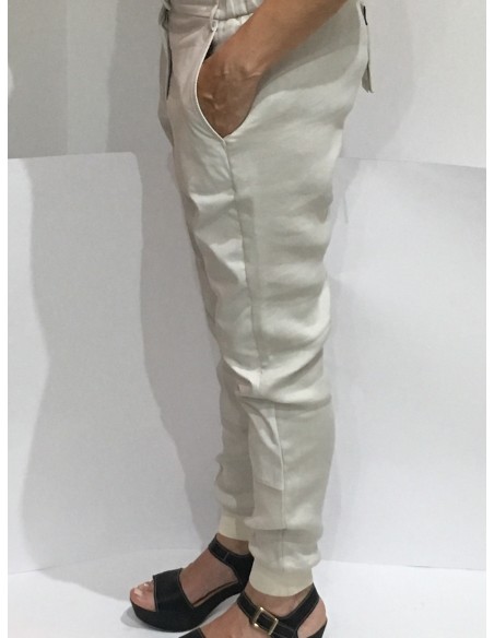 Pinko Pantalone Street Ecopelle e Lino