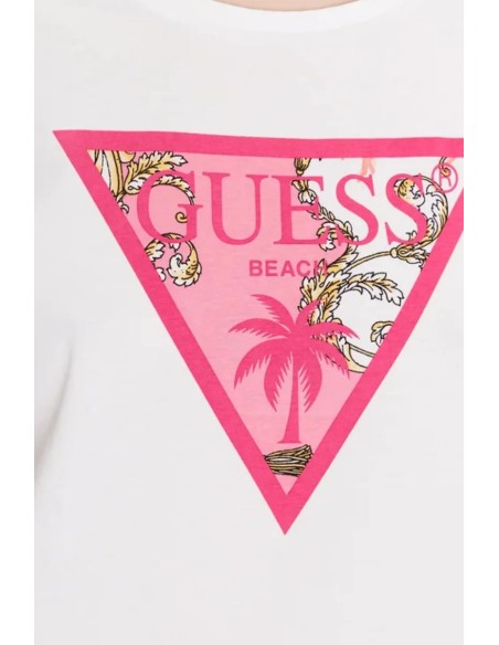 T-shirt Guess Beach logo stampato