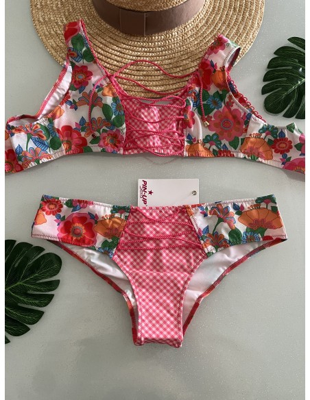 Costume a brasiera Pin-up stars fiore