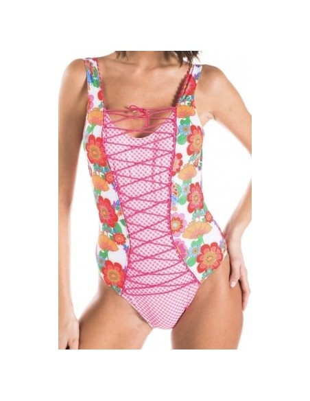 Costume intero Pin-up Stars con incrocio fiore