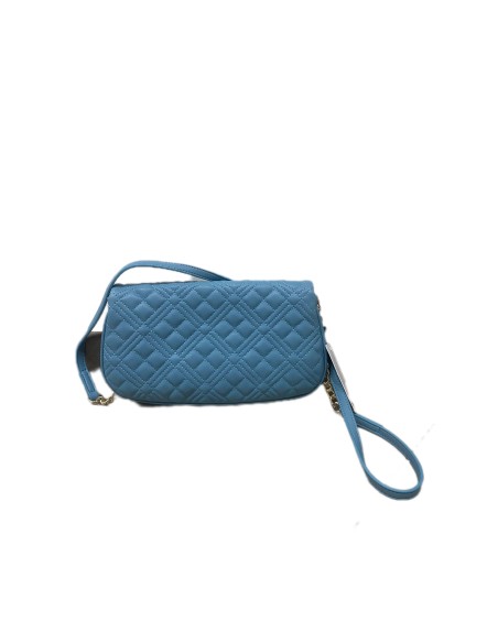 Borsa quilted nappa azzurro Love Moschino