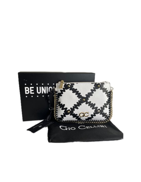 Pochette Gio Cellini con stampa e borchie