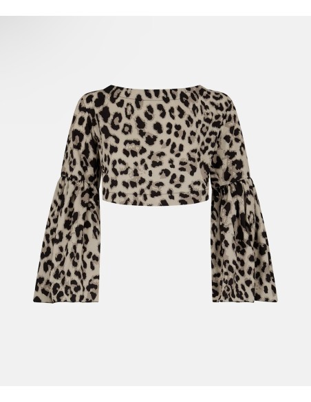 Crop top animalier