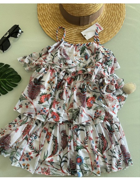 Vestito bimba con balze Pin-up