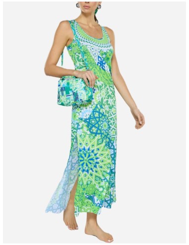 Vestito lungo verde F**K