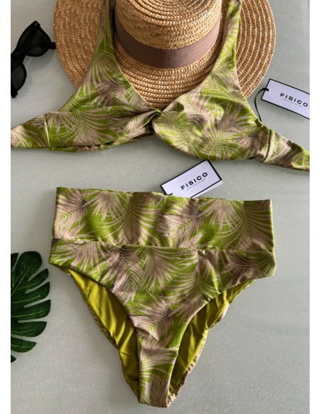 Bikini vita alta verde Fisico