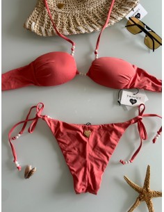 Bikini a fascia corallo... 2