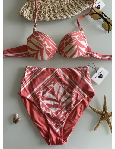 Bikini vita alta corallo Twinset