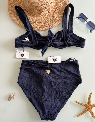 Bikini con ferretto blu Twinset