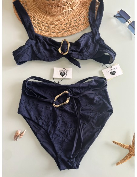 Bikini con ferretto blu Twinset