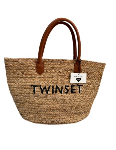 Borsa tote in paglia Twinset