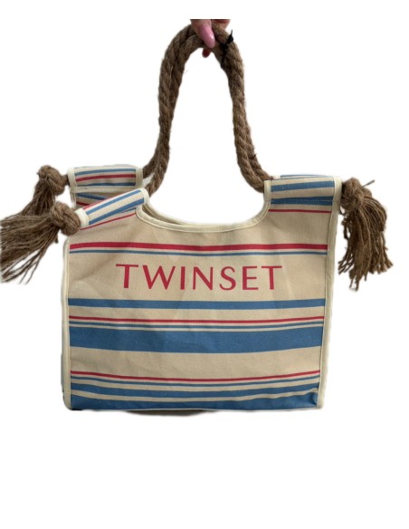 Borsa tote in canvas stampato Twinset