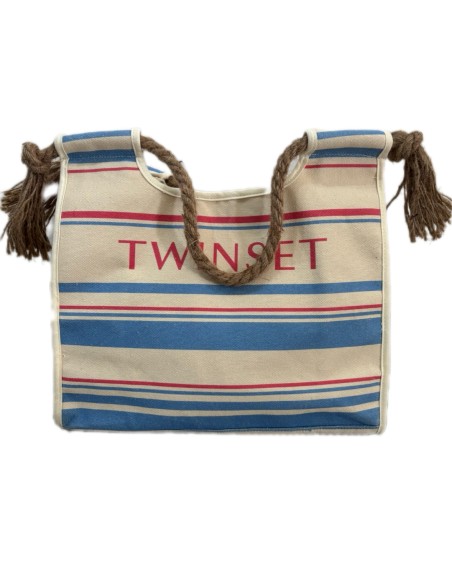 Borsa tote in canvas stampato Twinset
