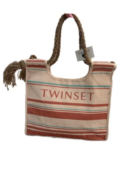 Borsa tote in canvas stampato Twinset