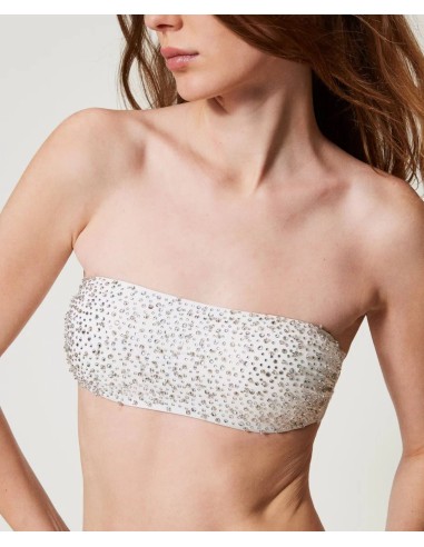 Bikini strass bianco Twinset