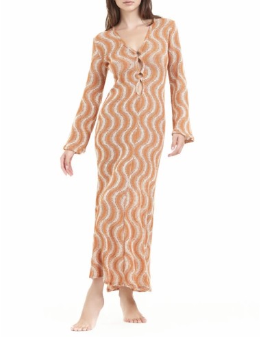 Vestito lungo in maglia Cotazur