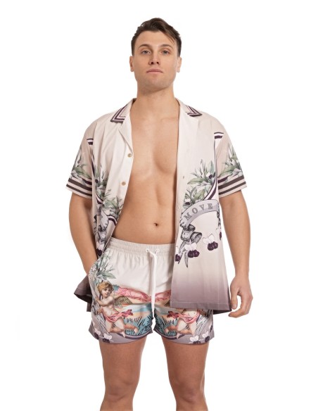 Camicia bowling stampata Angel Move