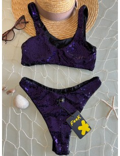 Bikini paillettes F**K 2