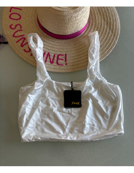 Top bianco F**K