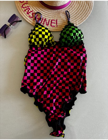 Intero multicolor F**K