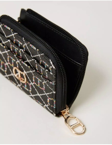 Portacarte con anello portachiavi Twinset