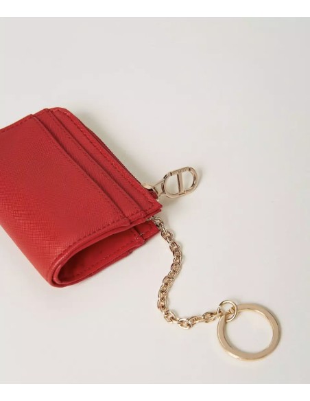 Portacarte con anello portachiavi Twinset