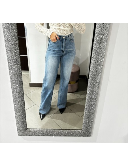 Jeans denim gamba dritta