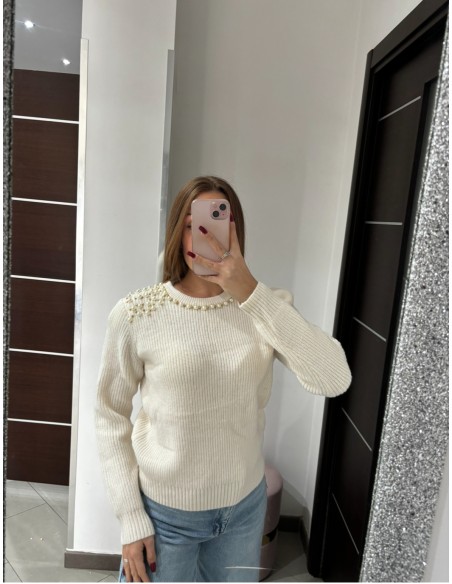 Maglione con perline