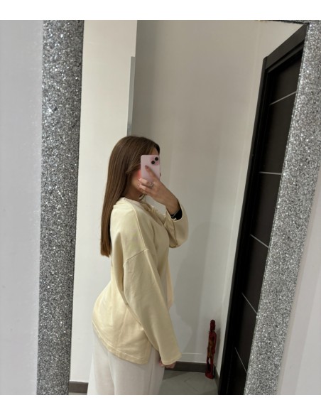 Felpa beige Olivia Grey