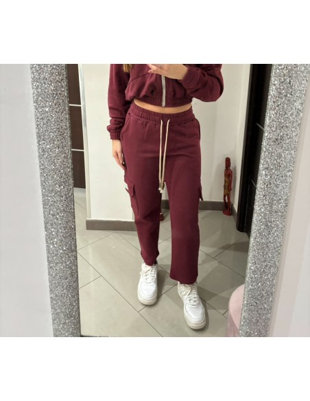 Completo di tuta bordeaux Olivia Grey