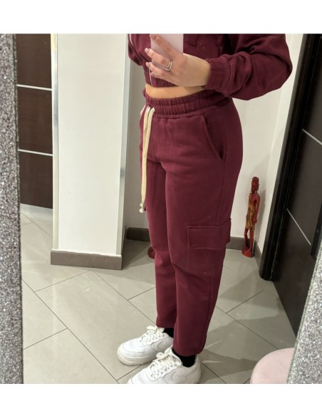 Completo di tuta bordeaux Olivia Grey