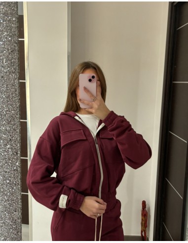 Completo di tuta bordeaux Olivia Grey