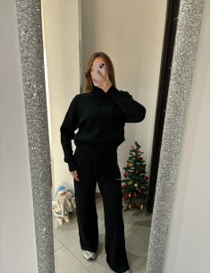 Coordinato treccia nero