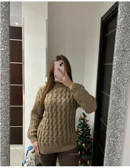Maglione lungo onde