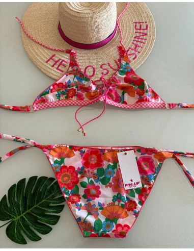 Costume a brasiera fiore Pin-Up