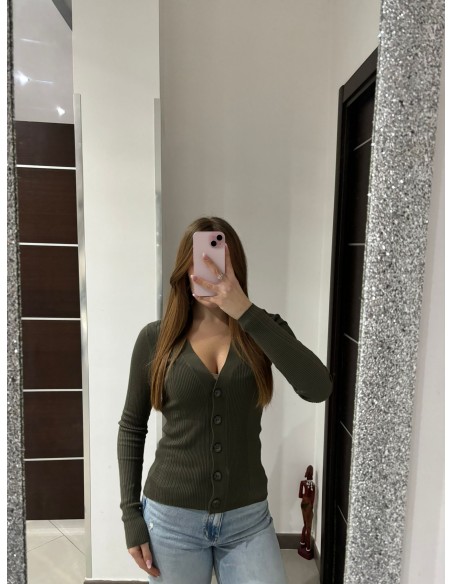 Cardigan fitted a costine Twinset