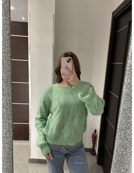 Maglione foglie Hellen Batterr