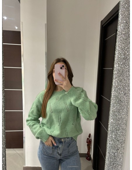 Maglione foglie Hellen Batterr