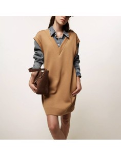 Abito corto in tessuto...