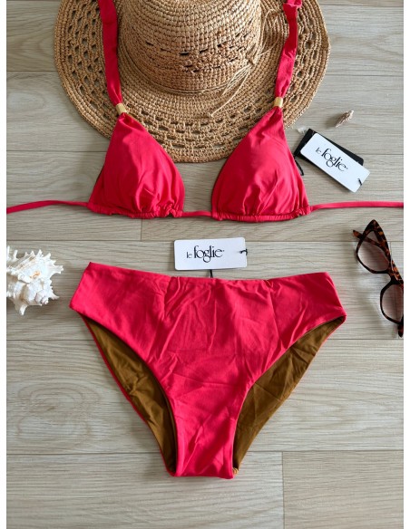 Bikini triangolo doubleface Le foglie