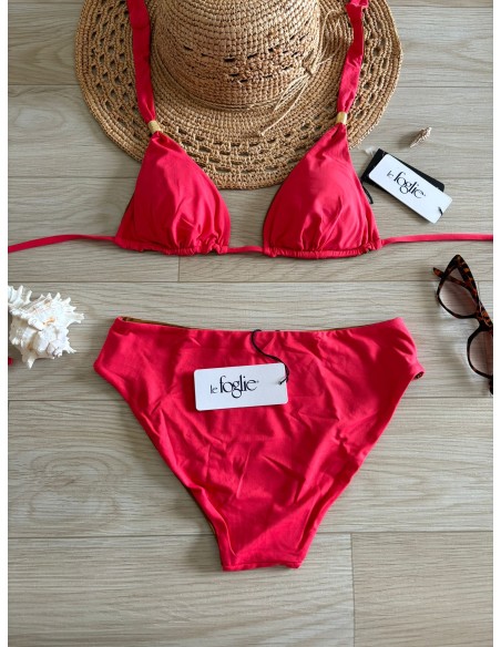 Bikini triangolo doubleface Le foglie