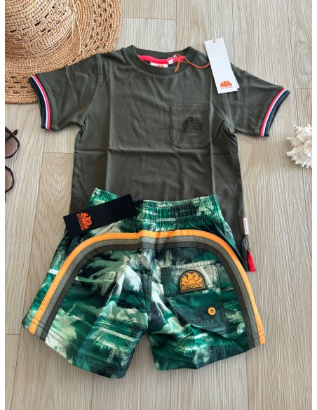 T-shirt green Sundek