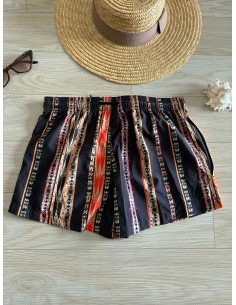 Short multicolor F**K 2